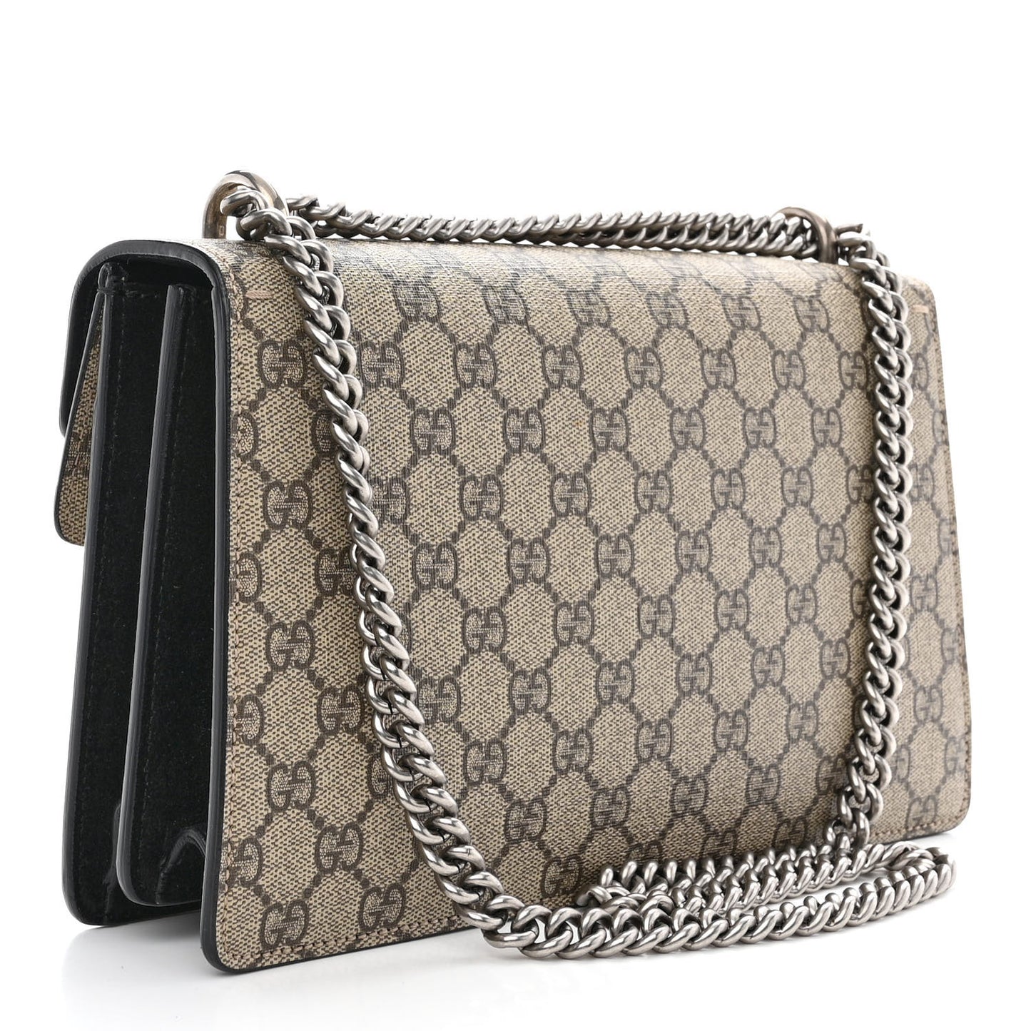 GG Supreme Monogram Small Dionysus Shoulder Bag Black