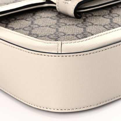 Gucci GG Supreme Monogram Web Mini Horsebit 1955 Shoulder Bag Beige Mystic White 11 of 13