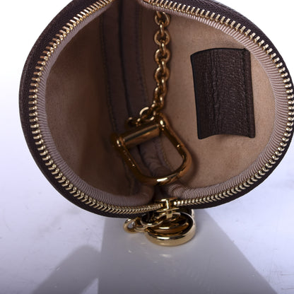 Gucci GG Supreme Monogram Web Ophidia Round Coin Purse Beige New Acero 5 of 7