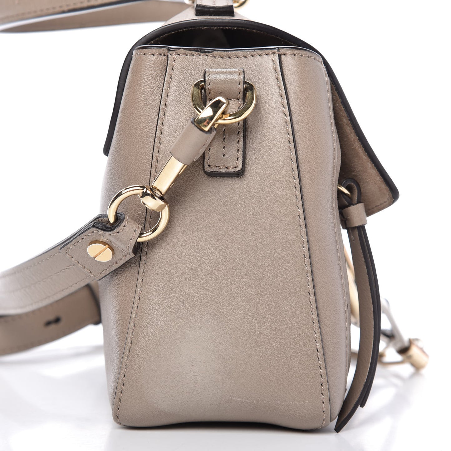 Calfskin Mini Faye Day Shoulder Bag Motty Grey