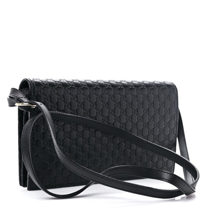 Gucci Microguccissima Crossbody Wallet Black 3 of 10