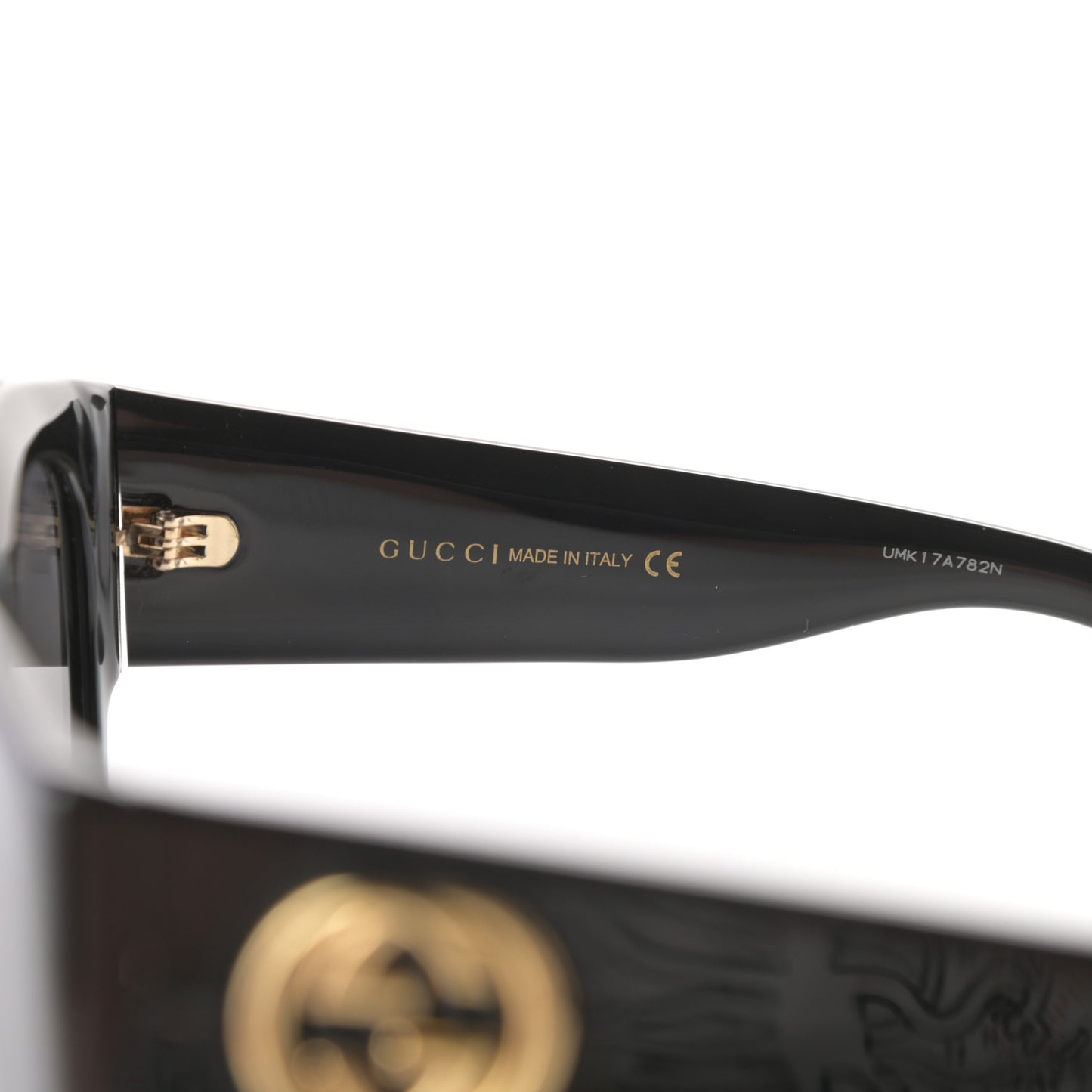 Acetate Square Frame Sunglasses GG0142SA Black