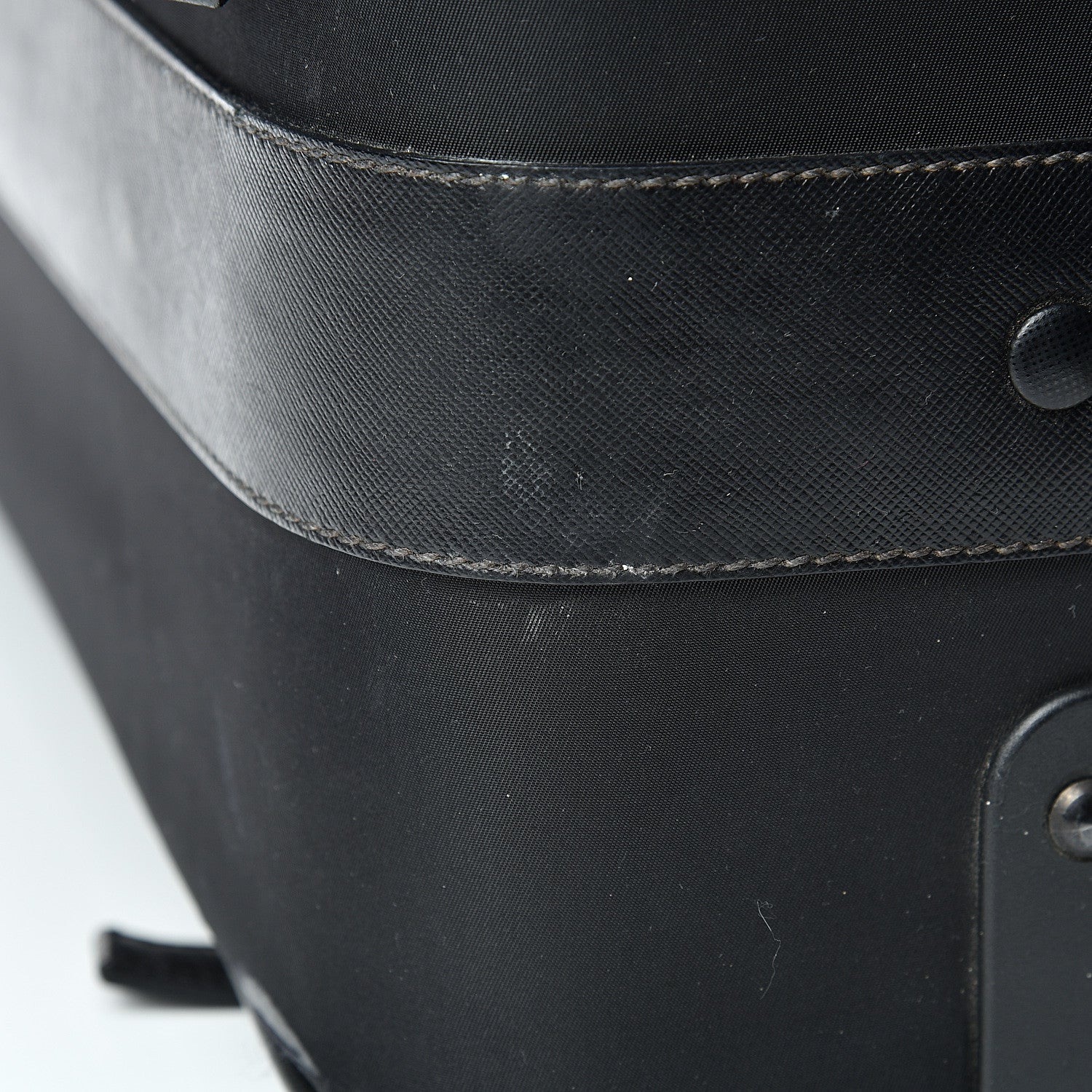 Prada Tessuto Nylon Saffiano Trolley Luggage Black 29 of 32