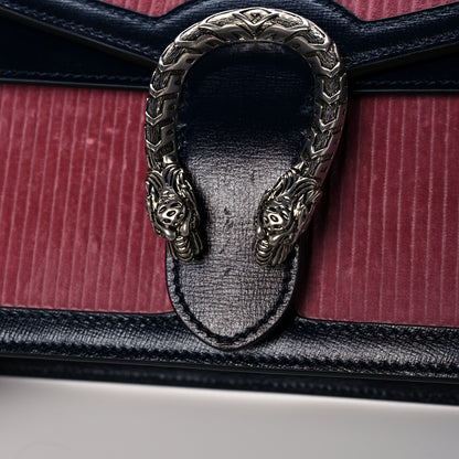 Gucci Lanzo Stretch Cord Azalea Calfskin Small Dionysus Shoulder Bag Pink Blue 13 of 14