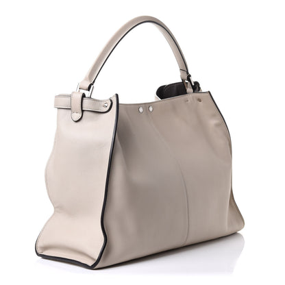 Fendi Vitello Seta Century Large Peekaboo X-Lite Latte Balena 2 of 8