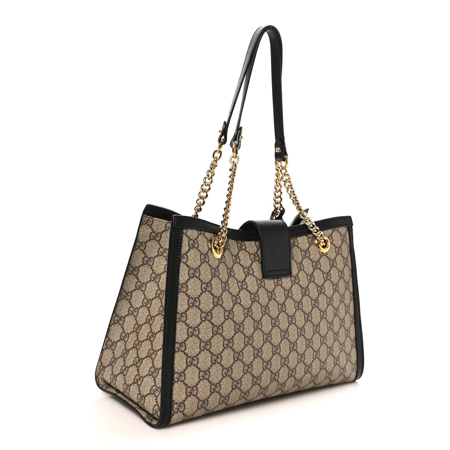 Gucci GG Supreme Monogram Medium Padlock Tote Black 3 of 10