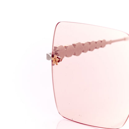 Gucci Crystal Metal Sunglasses GG0644S Gold Silver 7 of 8