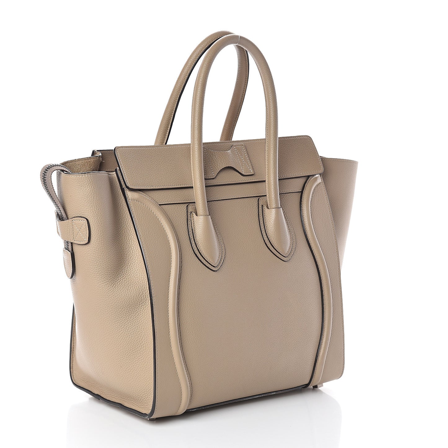 Drummed Calfskin Mini Luggage Dune
