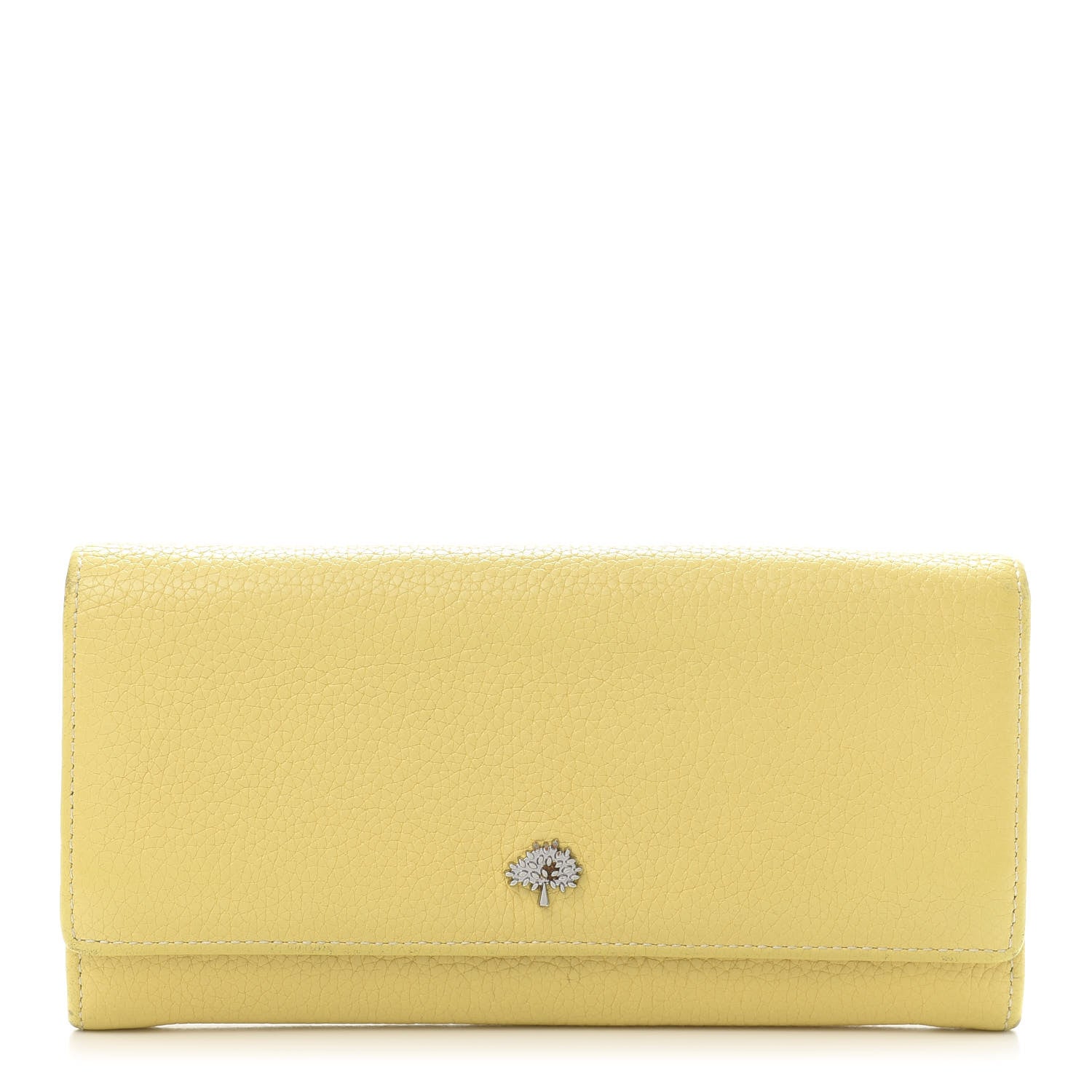 Mulberry Soft Large Grain Calfskin Eliza Continental Wallet Camomile 1 of 9