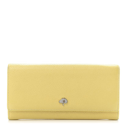 Mulberry Soft Large Grain Calfskin Eliza Continental Wallet Camomile 1 of 9