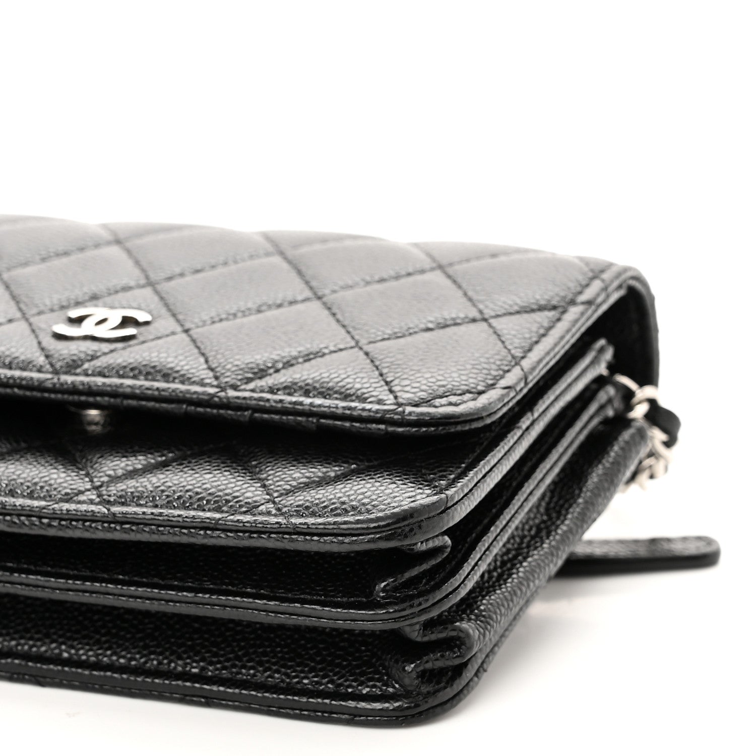 Chanel Caviar Quilted Mini Wallet On Chain WOC Black 10 of 11