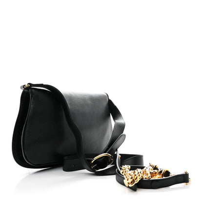 Gucci Roxy Calfskin Blondie Chain Shoulder Flap Bag Black 3 of 10