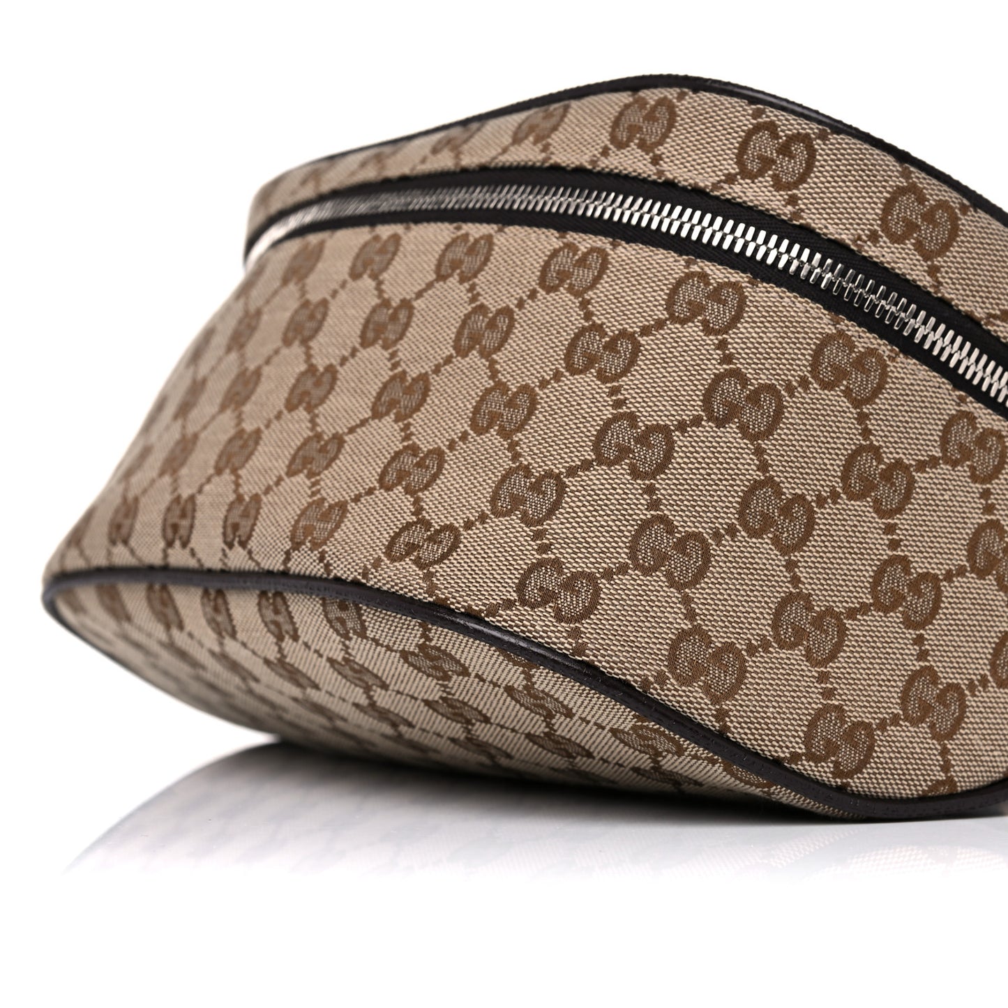 Monogram Dollar Calfskin Waist Pouch Beige Ebony Testa di Moro Marrone Scuro