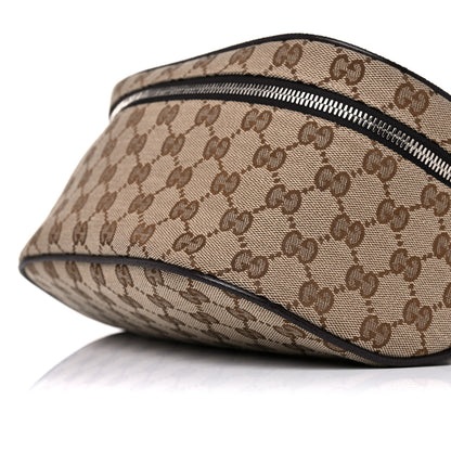 Gucci Monogram Dollar Calfskin Waist Pouch Beige Ebony Testa di Moro Marrone Scuro 10 of 11