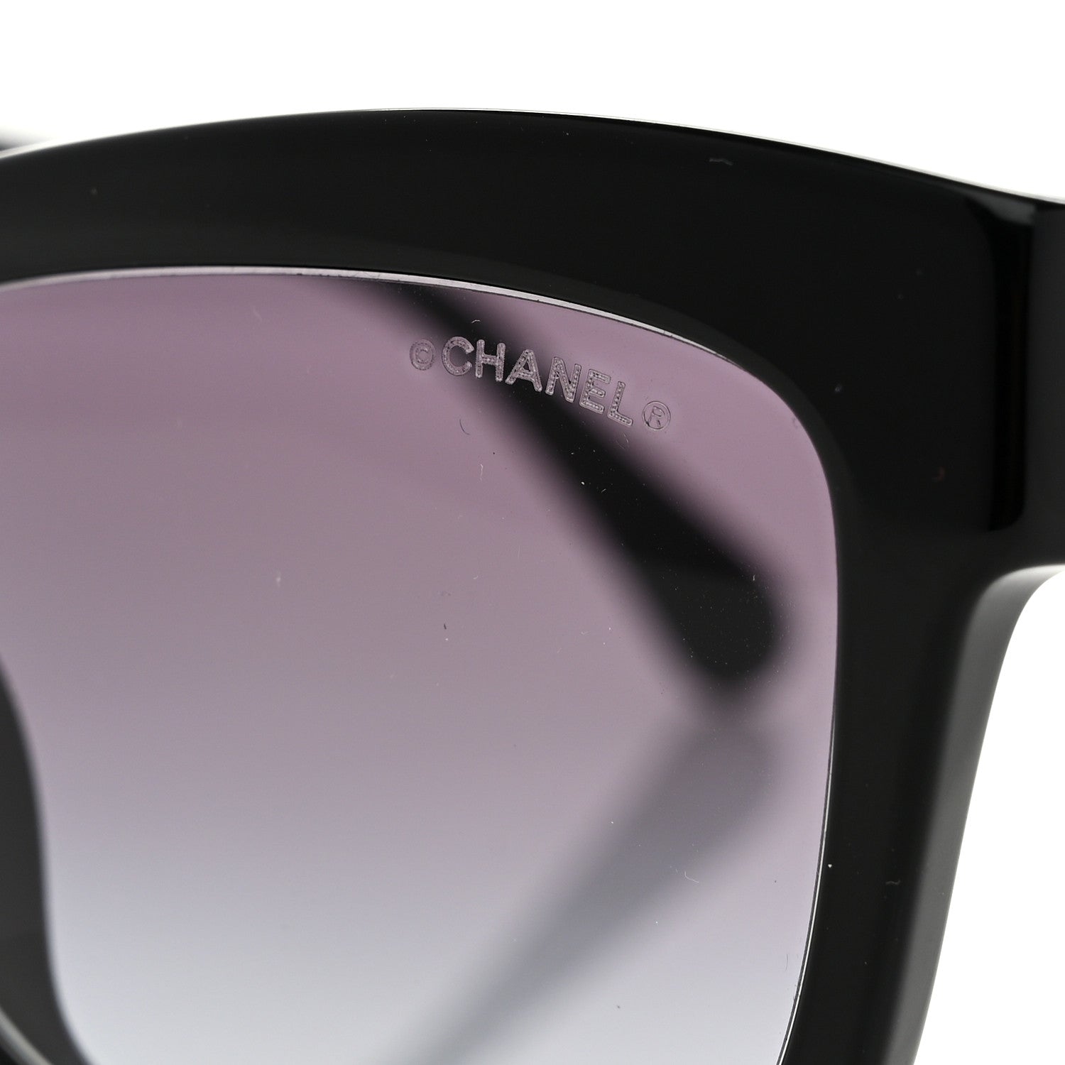 Chanel Acetate Crystal CC Rectangle Sunglasses 5496-B Black 7 of 7