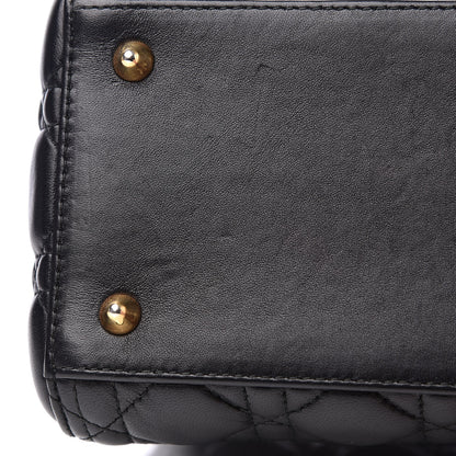 Christian Dior Lambskin Cannage Medium Lady Dior Black 11 of 14