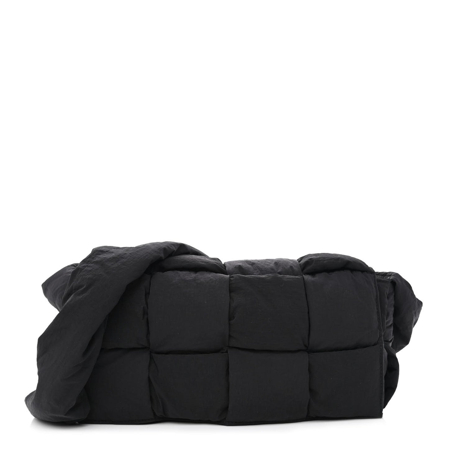 Nylon Intrecciato Padded Tech Cassette Bag Black