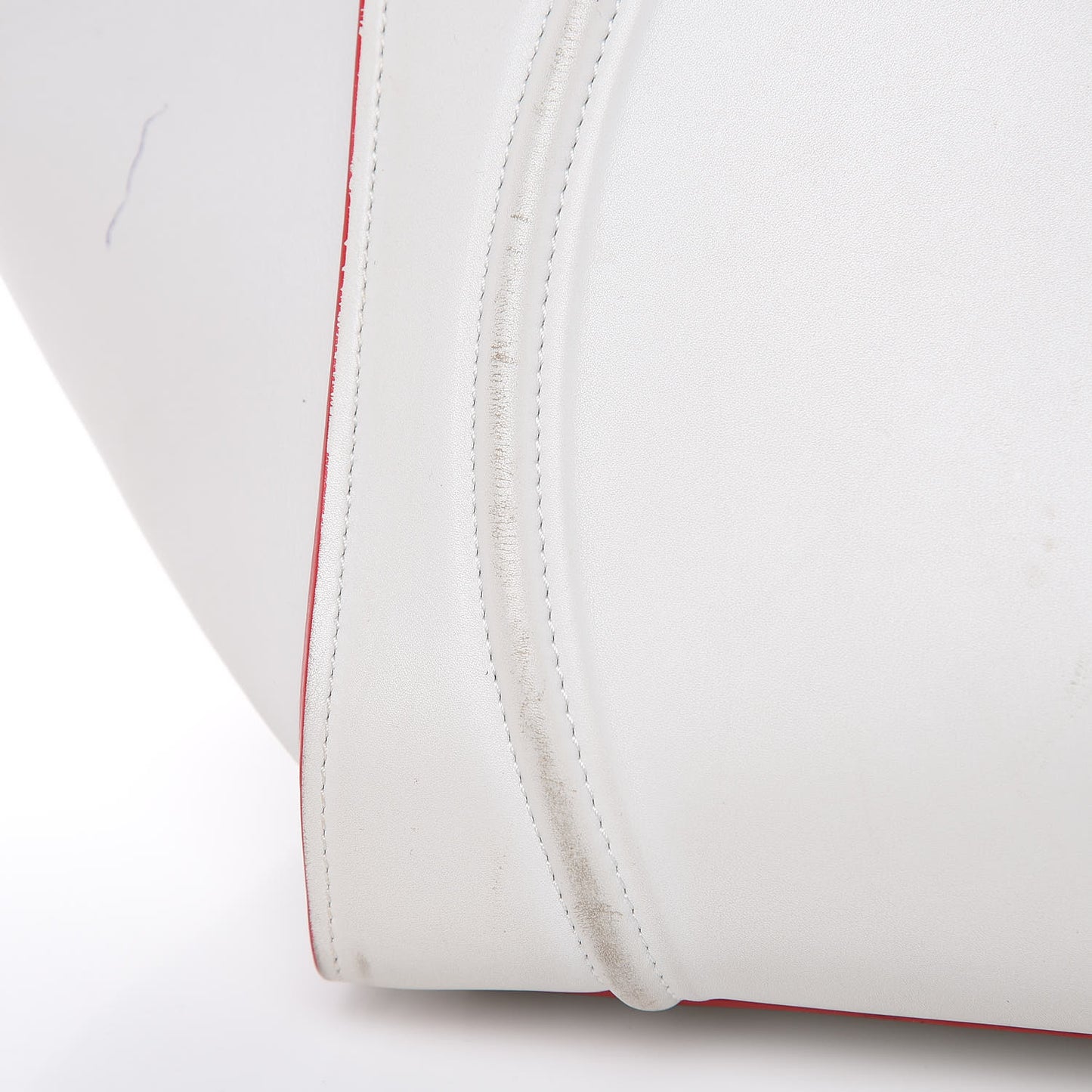 Smooth Calfskin Medium Phantom Luggage White