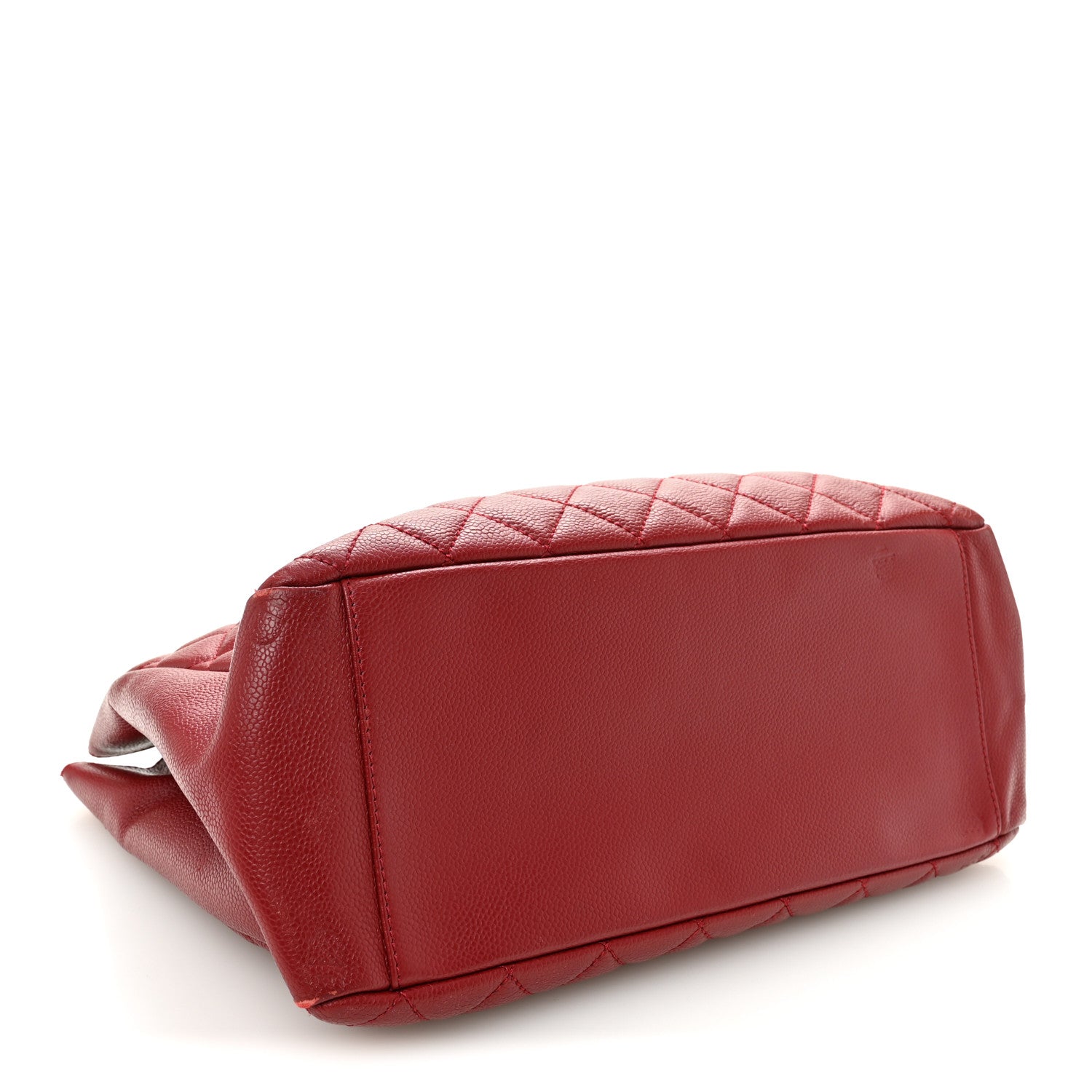 Chanel Caviar Quilted Grand Shopping Tote GST Red 4 of 12