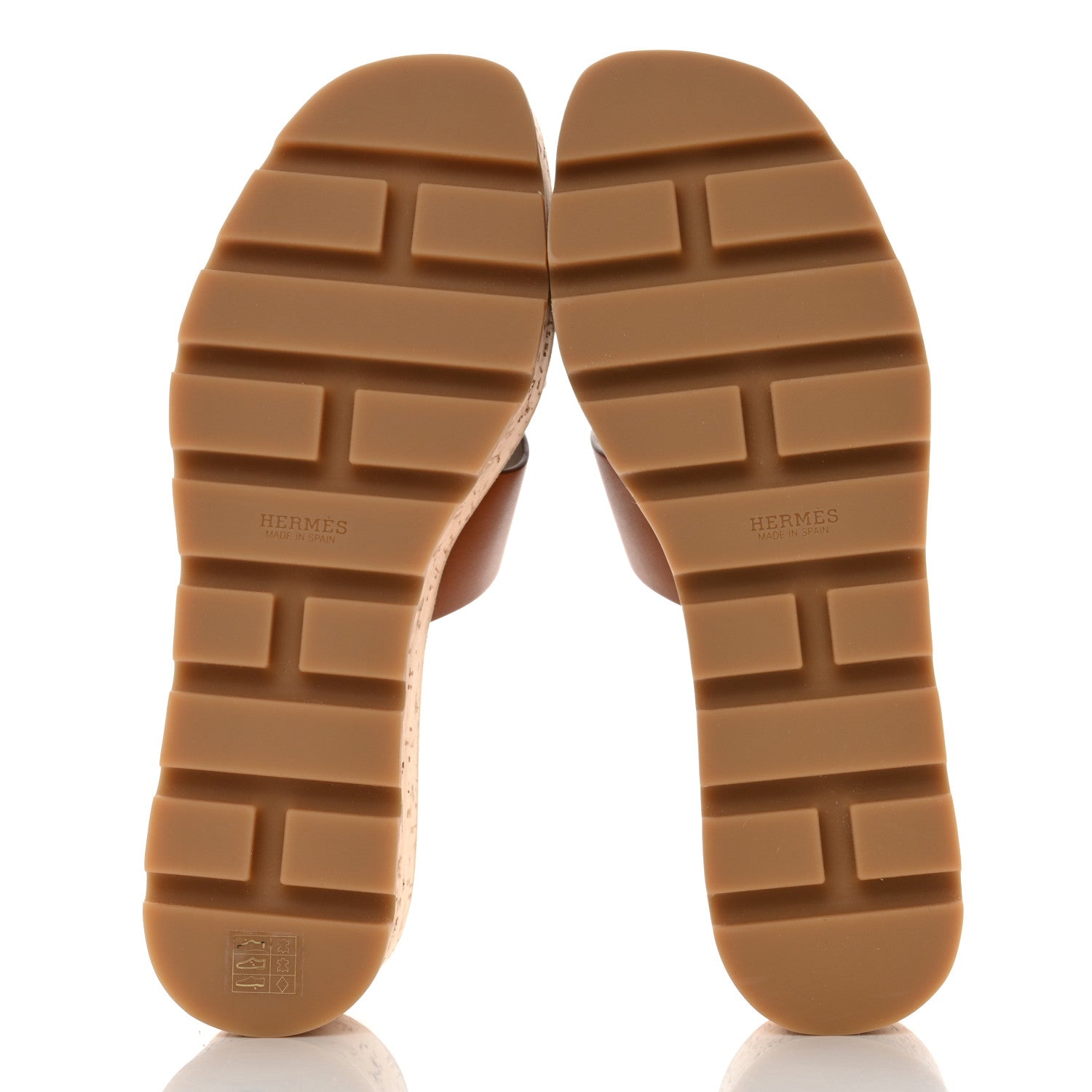 Hermes Calfskin Cork Eze 30 Sandals 38 Marron Glaise 5 of 9