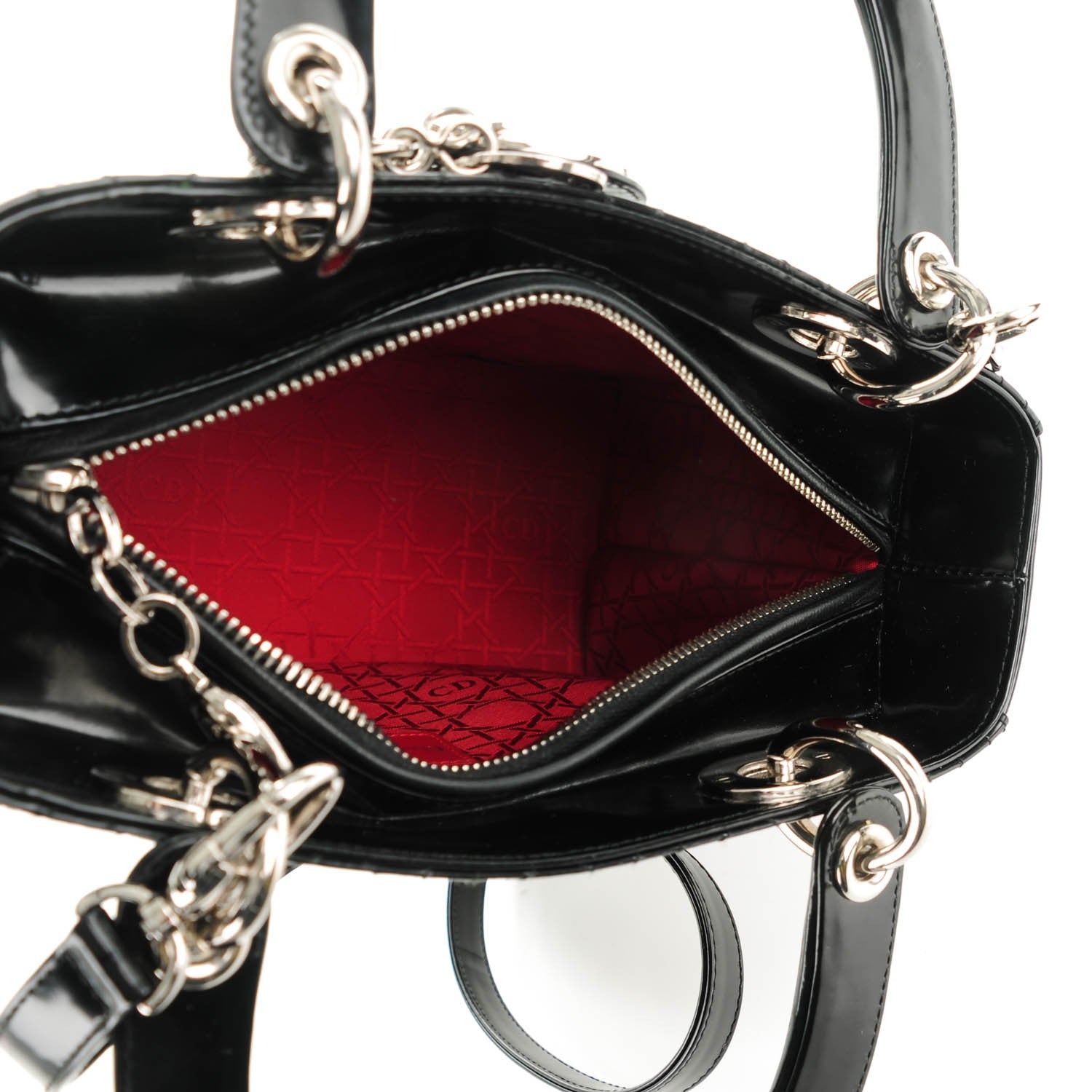 Christian Dior Patent Cannage Medium Lady Dior Black 5 of 7