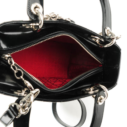 Christian Dior Patent Cannage Medium Lady Dior Black 5 of 7