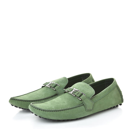 Louis Vuitton Nubuck Mens Hockenheim Moccasin Loafers 10 Vert 3 of 8