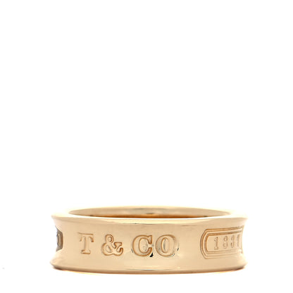 Tiffany 18K Yellow Gold 1837 Band Ring 56 7.5 1 of 4