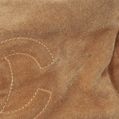 Chanel Suede CC Shoulder Bag Beige 15 of 15