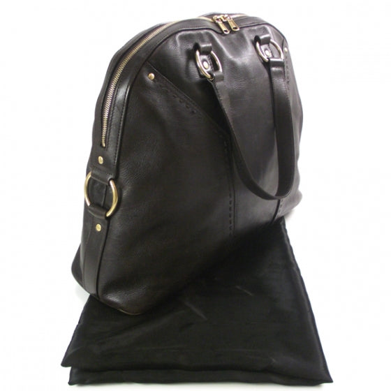 Leather Large Muse Chocolate Brown