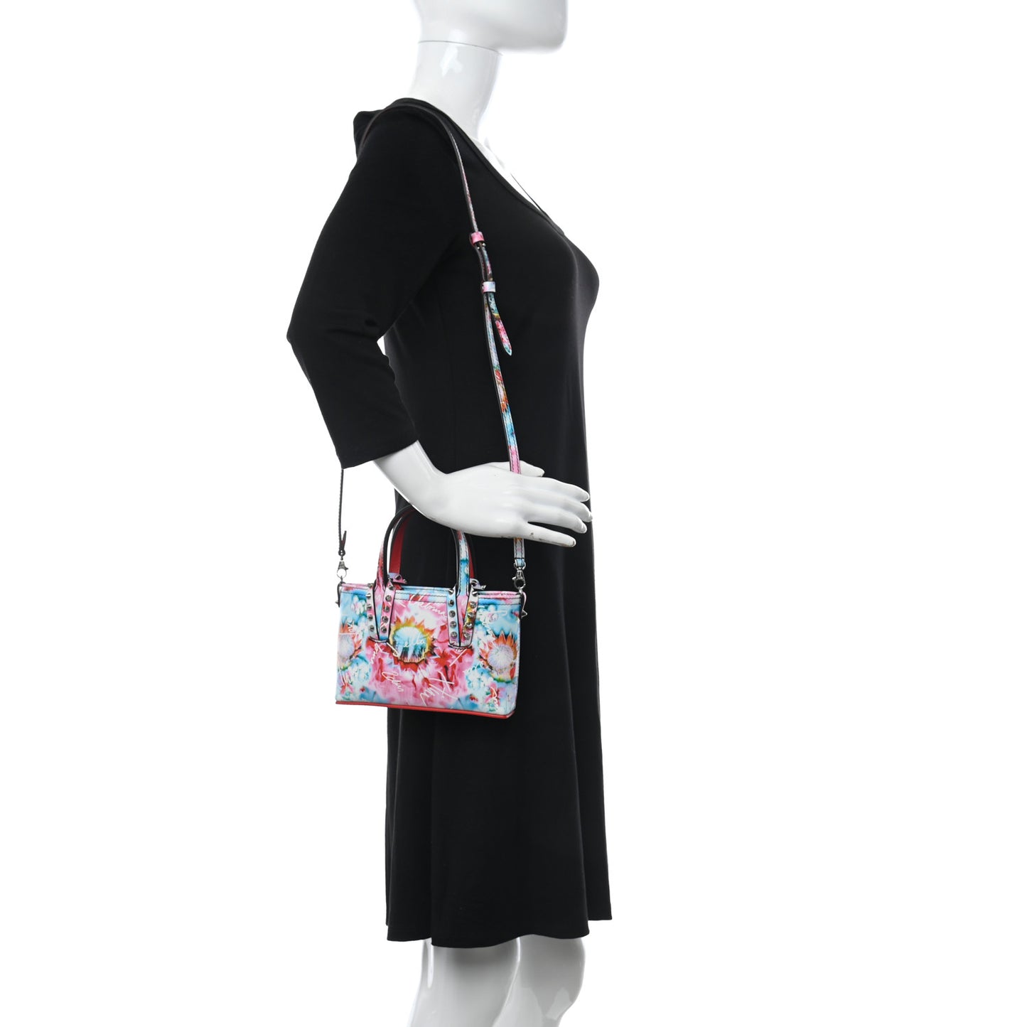 Calfskin Nano Celebration Print Cabata Tote Multicolor