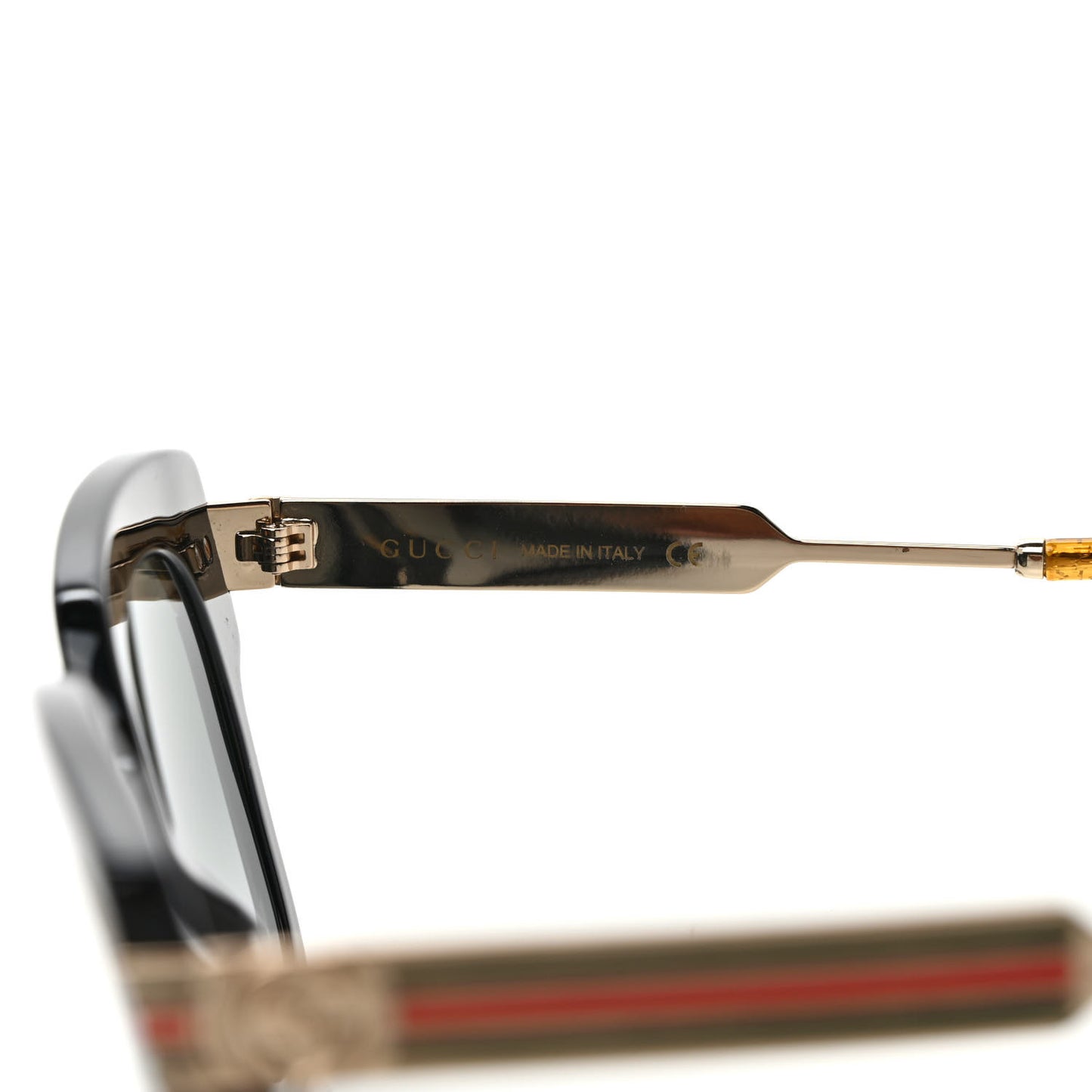 Acetate Square Frame Web Sunglasses GG0281SA Black