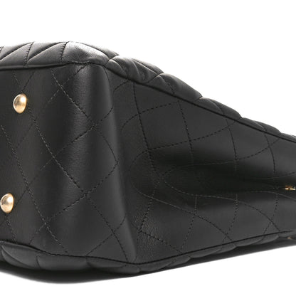 Chanel Calfskin Quilted Large Shopping Tote Black 10 of 10
