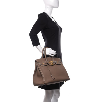 Hermes Togo Birkin 35 Etoupe 2 of 38
