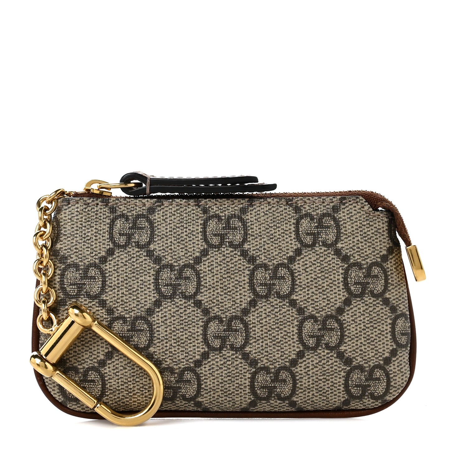 GG Supreme Monogram Key Case Beige Ebony Cuir
