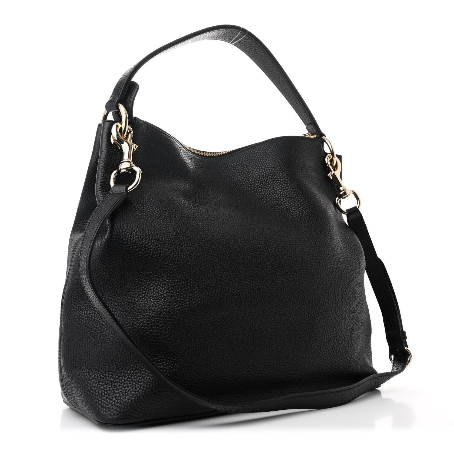 Gucci Pebbled Calfskin Large Soho Hobo Black 3 of 10