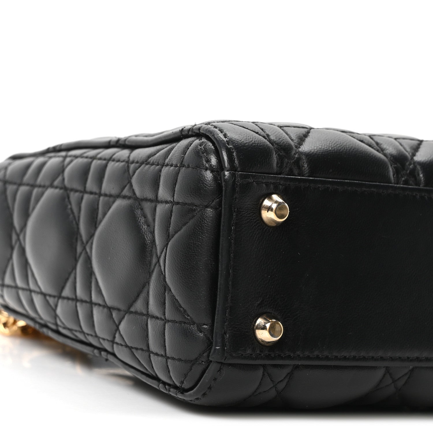 Christian Dior Lambskin Cannage Mini Lady Dior Black 8 of 9