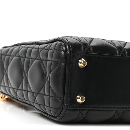 Christian Dior Lambskin Cannage Mini Lady Dior Black 8 of 9