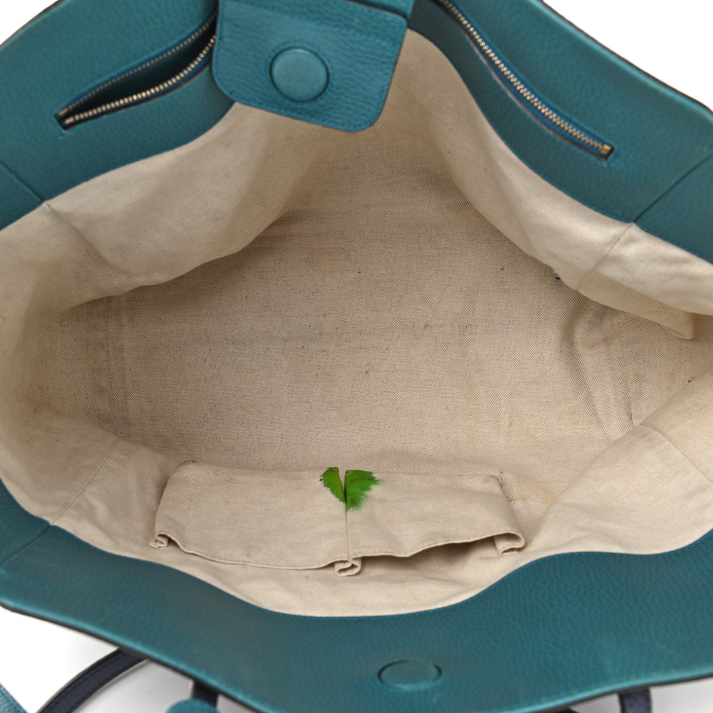 Dollar Calfskin Medium Swing Tote Marine Deep Cobalt