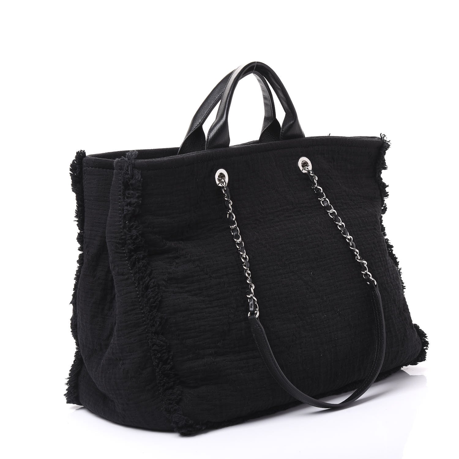 Chanel Canvas Extra Large Double Face Shopping Tote Black 2 of 12