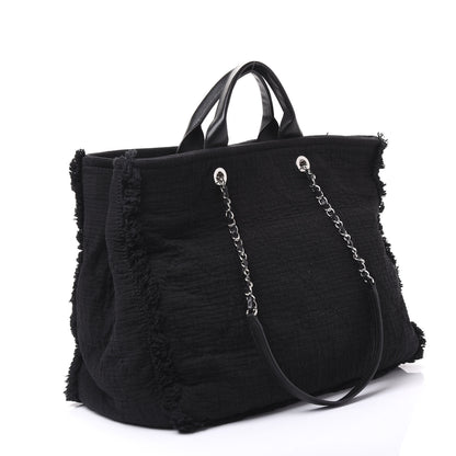 Chanel Canvas Extra Large Double Face Shopping Tote Black 2 of 12