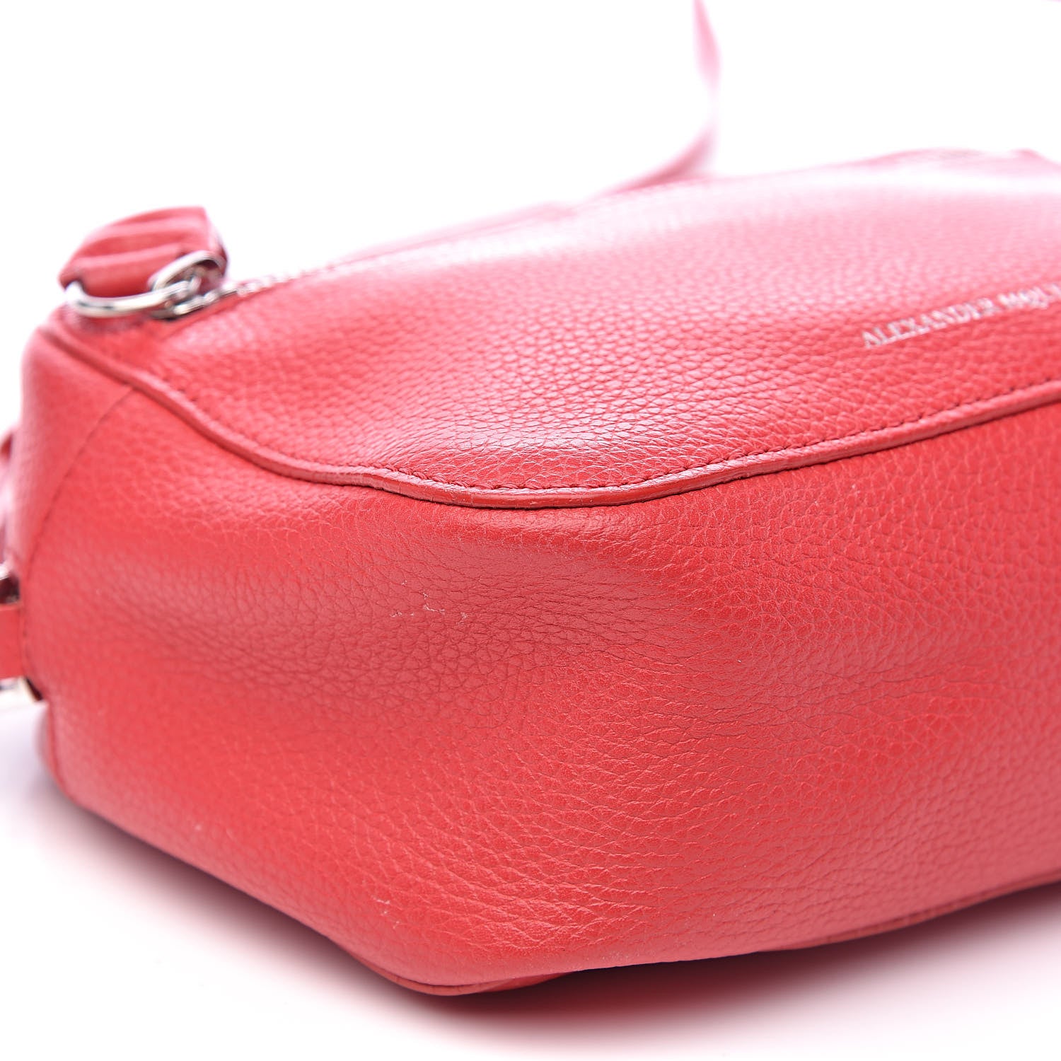 Alexander McQueen Calfskin Skull Camera Shoulder Bag Red 8 of 12