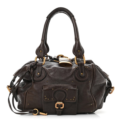 Chloe Calfskin Paddington Front Pocket Tote Chocolate 1 of 10