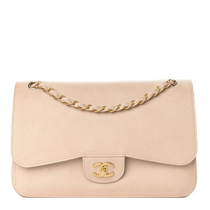 Chanel Grained Calfskin Jumbo Classic Pure Double Flap Nude 1 of 13