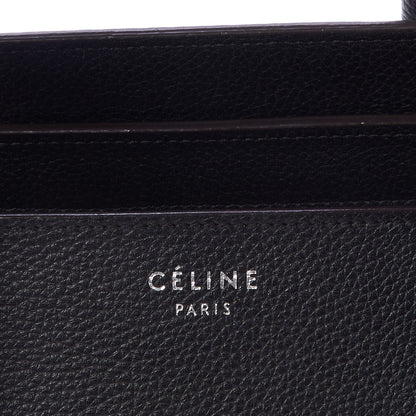 Celine Drummed Calfskin Mini Luggage Black 7 of 8