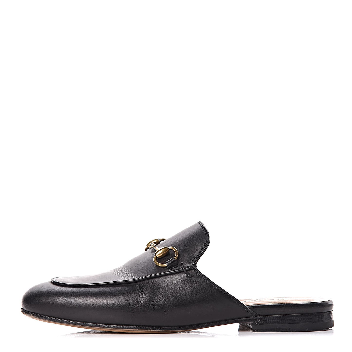 Calfskin Womens Princetown Slippers 34.5 Black