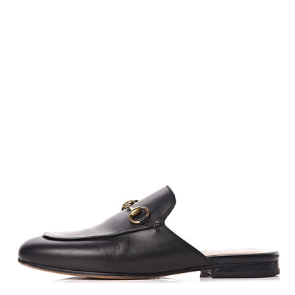 Gucci Calfskin Womens Princetown Slippers 34.5 Black 1 of 13