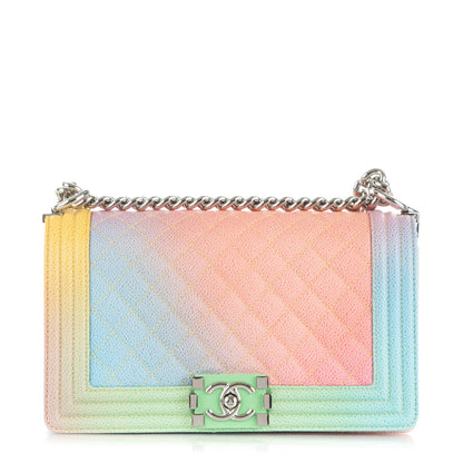 Chanel Caviar Quilted Medium Cuba Rainbow Boy Flap Multicolor 1 of 9