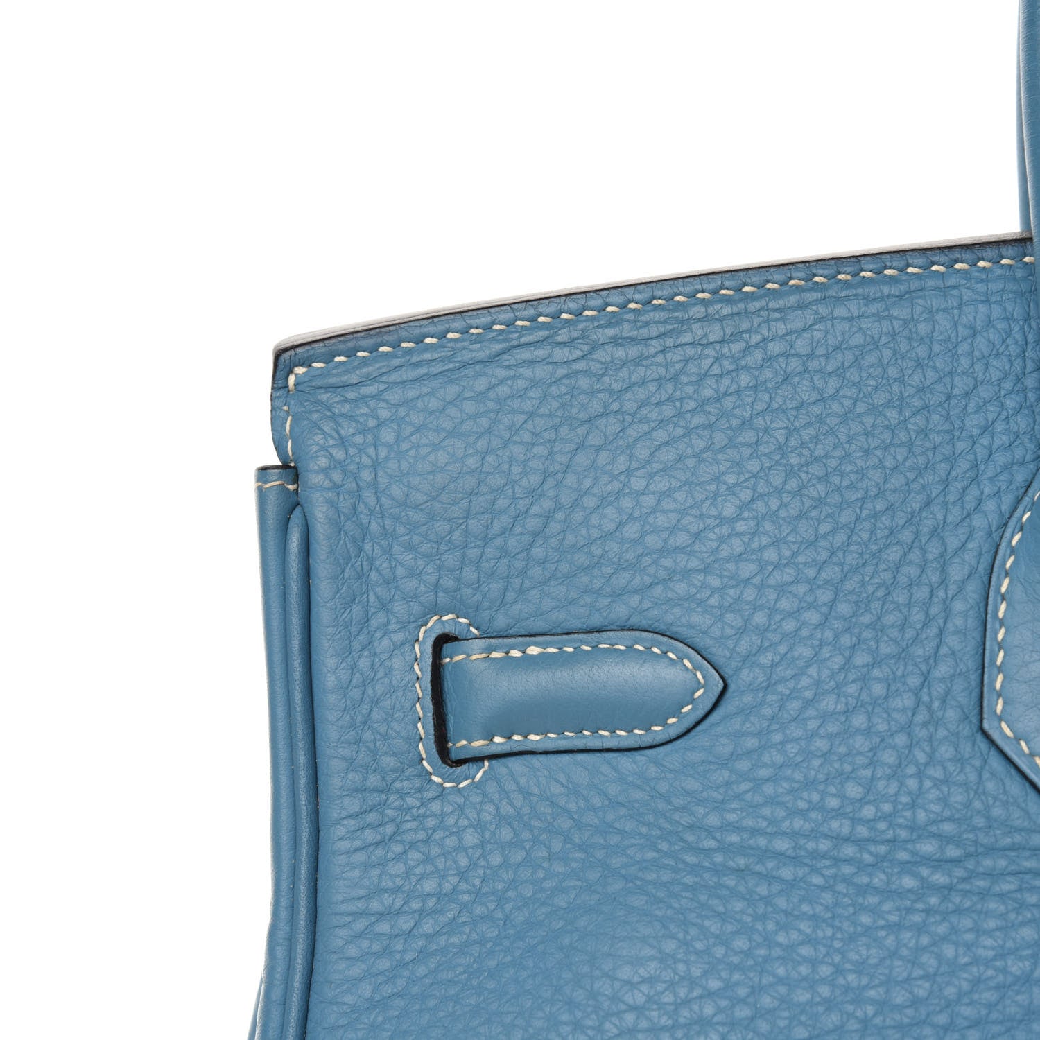 Hermes Taurillon Clemence Birkin 35 Blue Jean 11 of 38