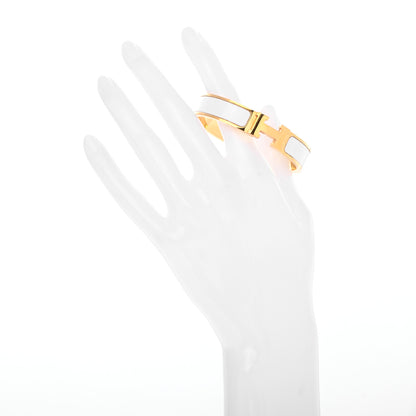 Hermes Enamel Narrow Clic Clac H Bracelet PM White 2 of 4